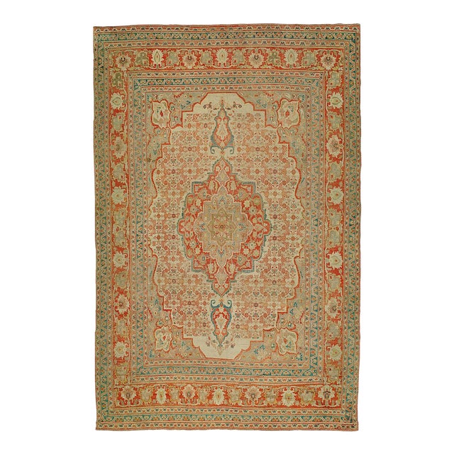 Zabihi Collection Antique Persian Doroksh Rug - 9'10" x 15' For Sale