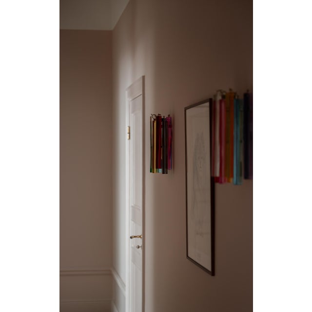 Bold Colorful Murano Glass Wall Lamps, Set of 3 For Sale - Image 8 of 9