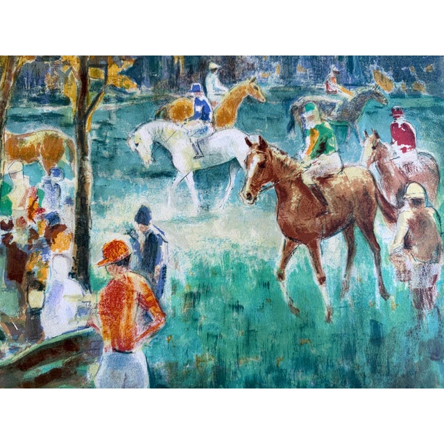 Mid 20th Century Signed Lithograph of Horses and Riders by French Artist, Georges Trincot For Sale - Image 4 of 11