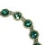 1920s Vintage 1920s Art Deco Emerald Vauxhall Glass Bracelet For Sale - Image 5 of 10