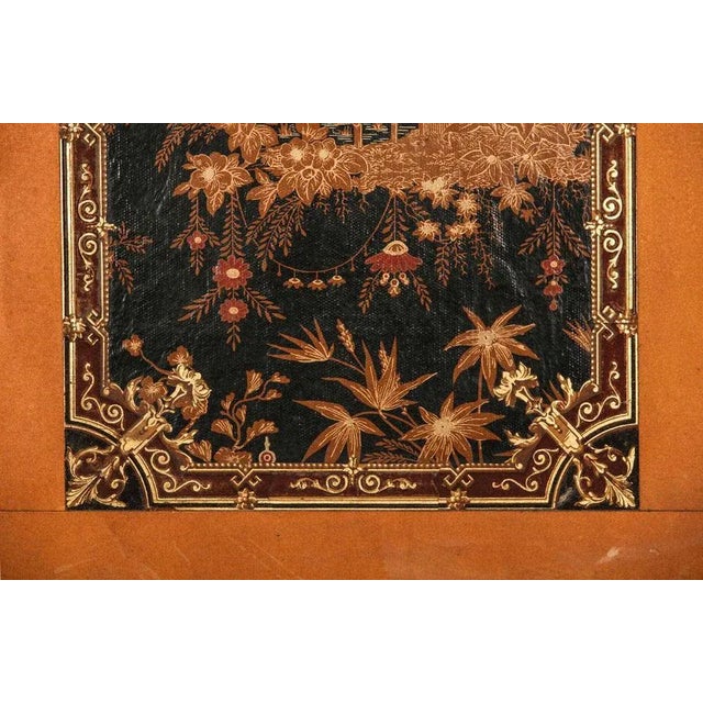French Papier Paint Chinoiserie, Set of 5 For Sale - Image 5 of 6