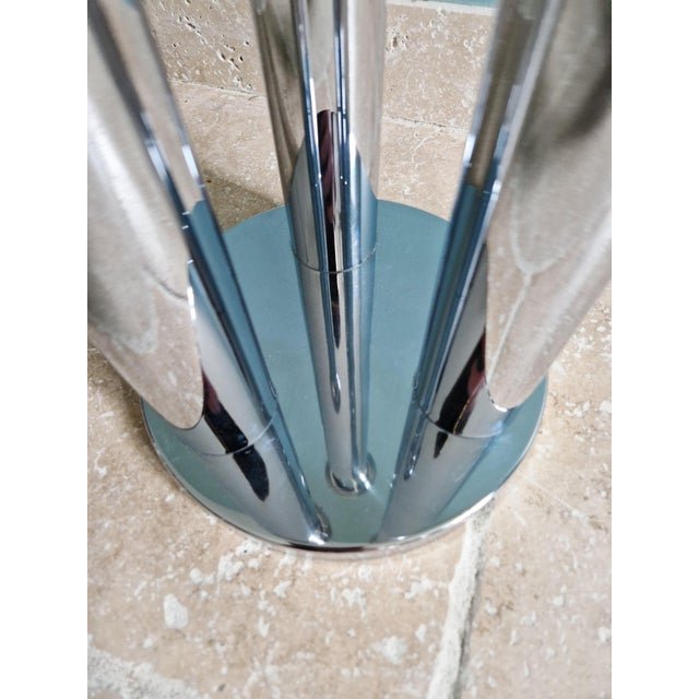 Large Space Age Lamp in Chromed Metal by Gaetano Sciolari for Boulanger, 1970 For Sale - Image 10 of 12