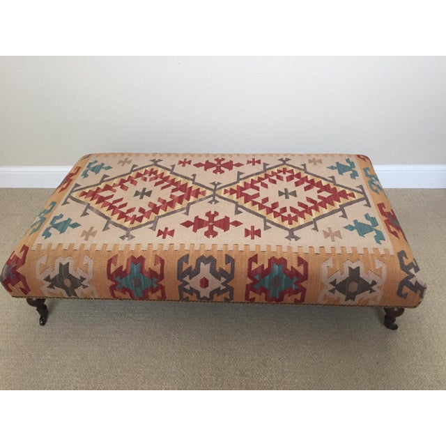 Restoration Hardware Kilim Ottoman Chairish