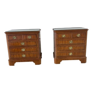 1990s Drexel Heritage Yorkshire Georgian Set of Two Nightstands For Sale