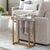 Modern Hammered Gold Side Table For Sale - Image 3 of 8
