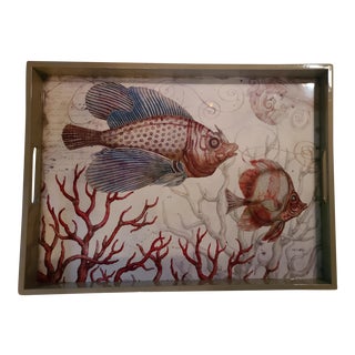 Early 21st Century Tim Coffey Nautical Theme Maritime Serving Tray For Sale