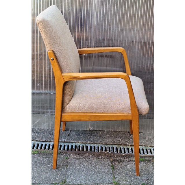 Casala Mid-Century Desk Chair in Beech Wood with Beige Upholstery by Casala, 1960s For Sale - Image 4 of 7