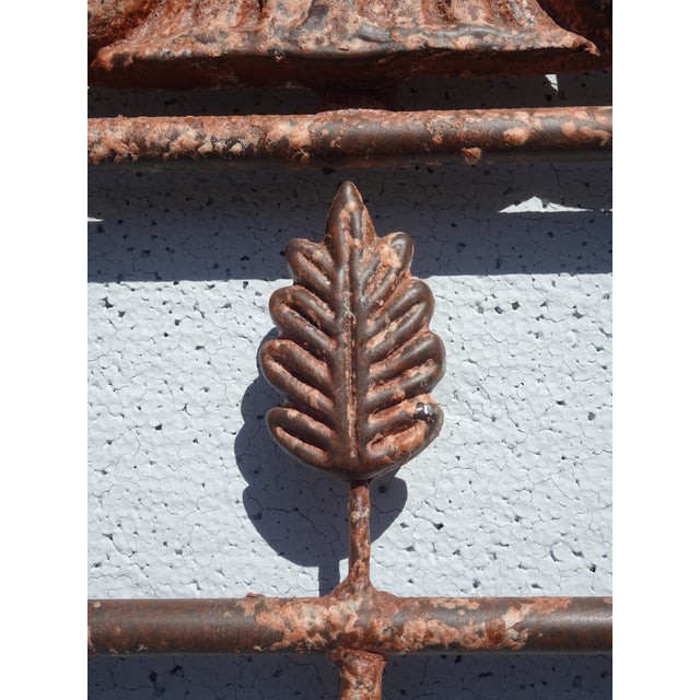 Vintage French Country Brown Crackle Twin Bed Frame ~ Headboard Footboard &Rails For Sale - Image 9 of 18