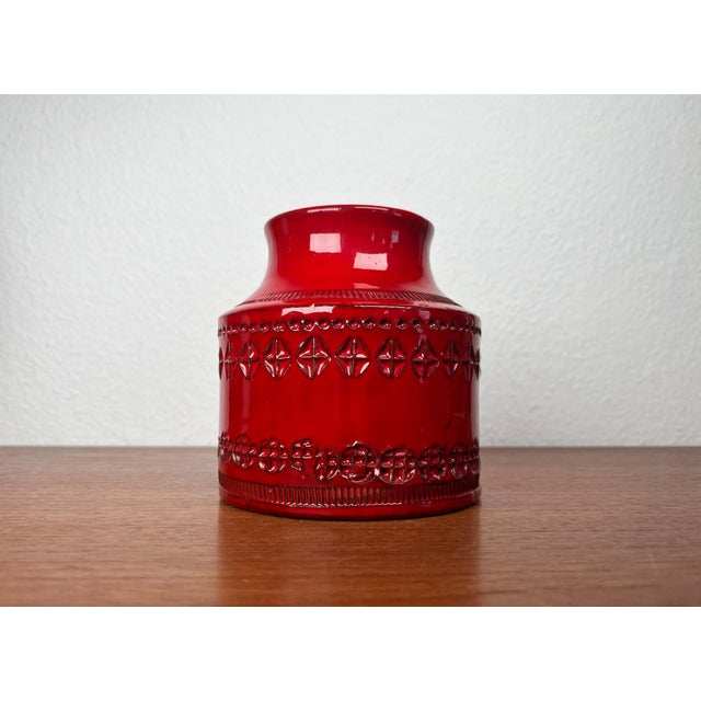 Red Mid-Century Italian Red Pottery Vase by Aldo Londi for Bitossi, 1960s For Sale - Image 8 of 18