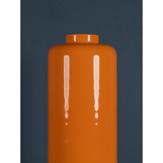 Vase in Orange Opaline Glass by Carlo Scarpa for Venini For Sale - Image 5 of 6