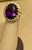 10 Carat Checker Board Amethyst Cocktail Ring in 14 Karat Yellow Gold For Sale - Image 13 of 18