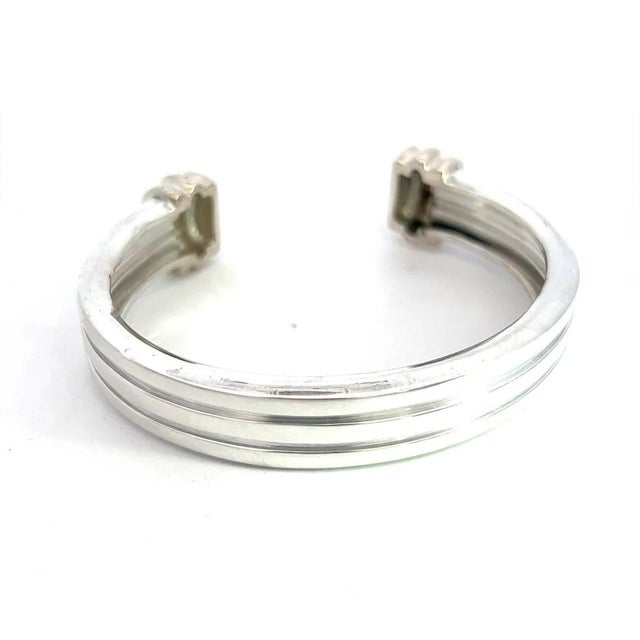 Metal Tiffany & Co Estate Cuff Bracelet 6.5" Sterling Silver For Sale - Image 7 of 8