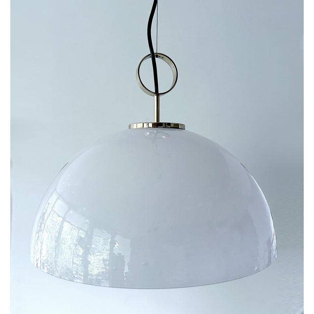 Mid-Century Modern Vintage Pendant Light in Glass from Glashütte Limburg, 1950s For Sale - Image 3 of 18