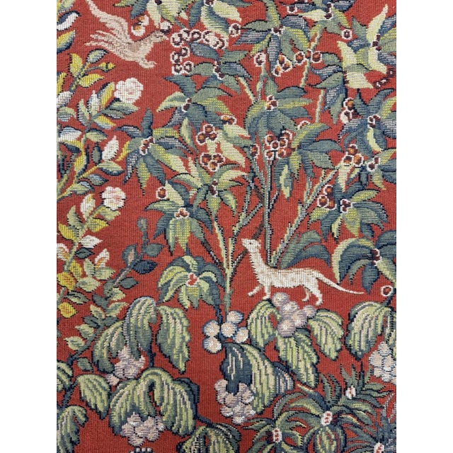 20th Century Medieval Wall Tapestry Courtly Scene For Sale - Image 10 of 12