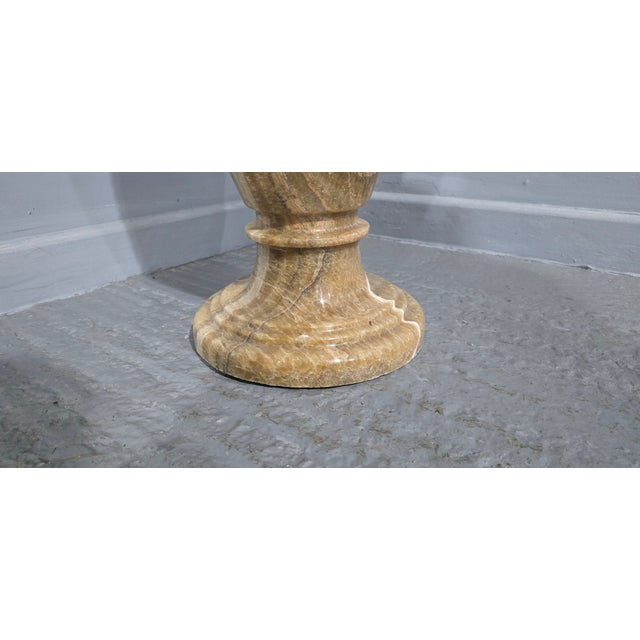 Huge Carved Alabaster Vase, 1930 For Sale - Image 10 of 10