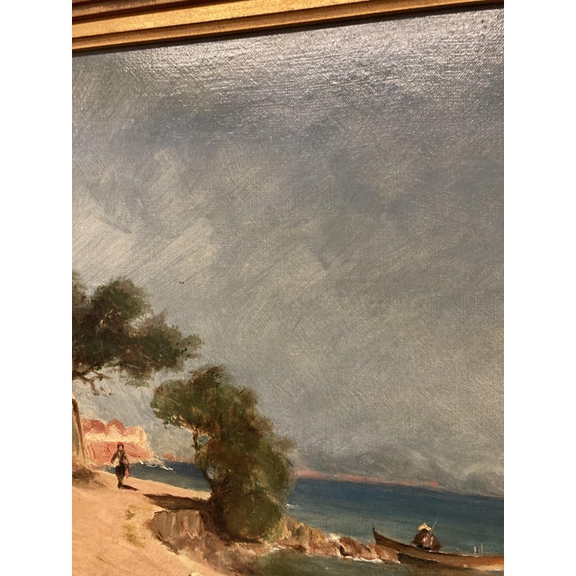 Peter Baumgartner, Seaside Landscape, 1800s, Oil on Canvas, Framed For Sale - Image 17 of 18