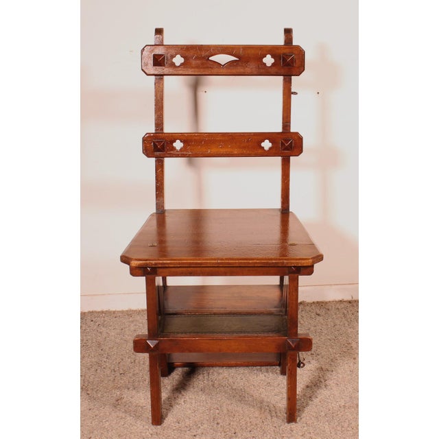 Wood Antique Wooden Library Stepladder For Sale - Image 7 of 14