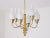 Metal Six Arm Chandelier in Brass and Opal Glass by Edvard Hagman, Sweden, 1956 For Sale - Image 7 of 12