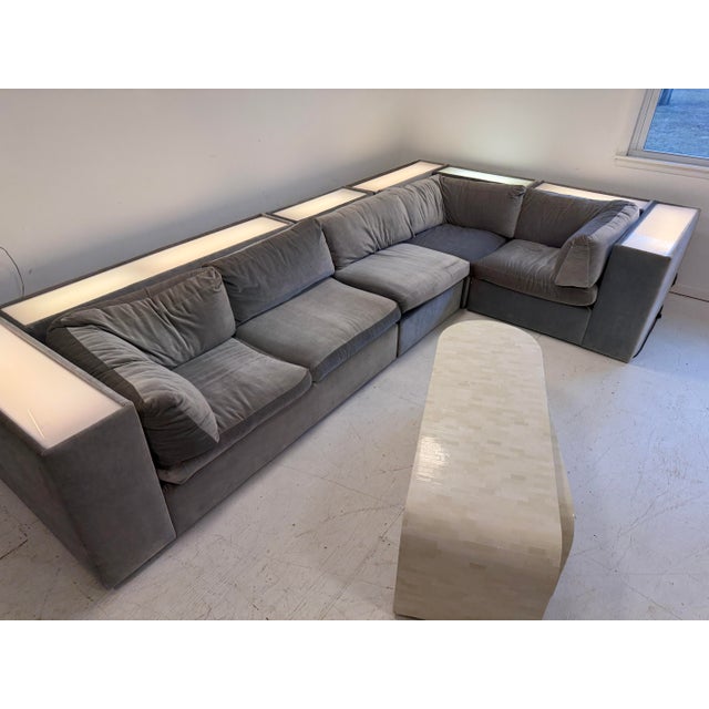 1970s 1970s Light Up Milo Baughman Couch for Thayer Coggin Modular Sectional For Sale - Image 5 of 13