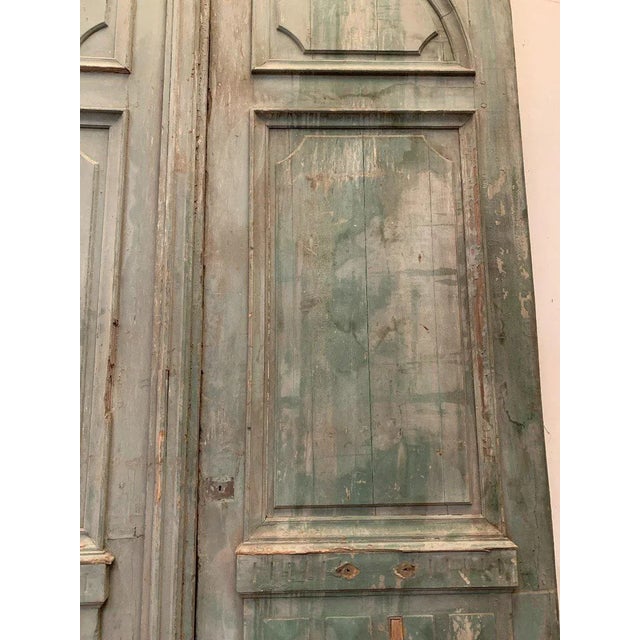 Double Carriage Doors in Natural Wood, 19th Century, Set of 2 For Sale - Image 3 of 12