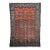 Vintage Malayer Rug, All Over Geometric Pattern, Handwoven Rust Red & Blue, 4’ X 6’ For Sale