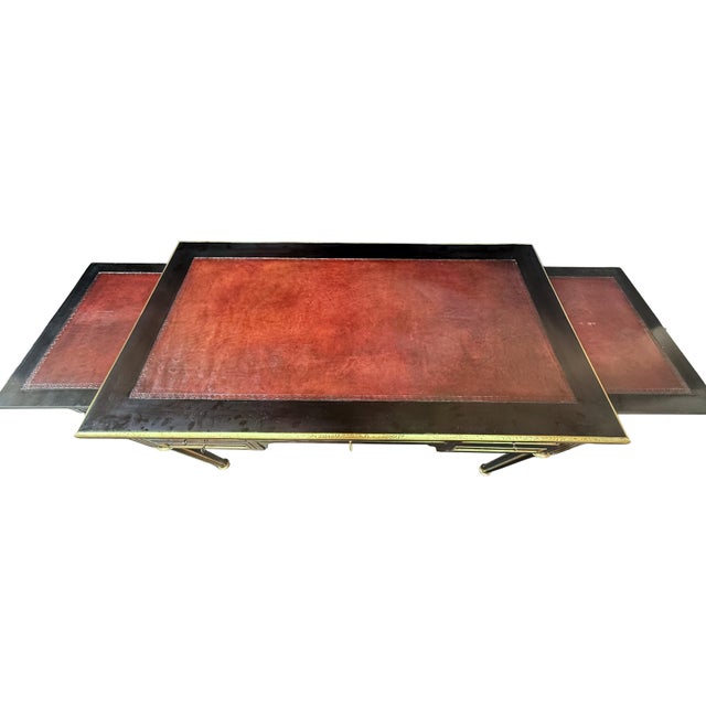 Louis XVI Ebonized Writing Table or Desk With Embossed Leather Top From France For Sale - Image 15 of 16