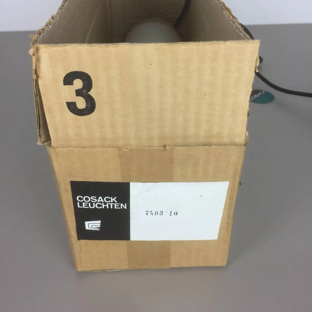 Opal Glass Hanging Tube Light from Cosack Leuchten, Germany, 1960s For Sale - Image 10 of 11