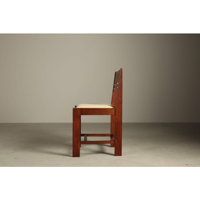 Vintage Dutch Hague School Oak Dining Chairs, 1920s, Set of 4 For Sale - Image 10 of 16