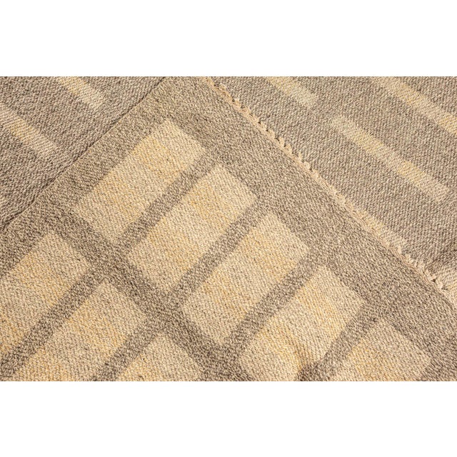 Gray Doris Leslie Blau Vintage Swedish Double-Sided Flat Weave Rug For Sale - Image 8 of 8