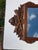 This finely carved mirror was created in the French style of the 18th century Most unusual is the solid wood backing...