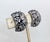 Mid-Century Modern Vintage 1970s Signed Napier Silvertone Floral Half Hoop Clip Earrings-2 Pieces For Sale - Image 3 of 7