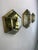 Stunning set of 3 hexagonal wall lamps. Qualitatively very nice and solidly made lamps as we are used to of German made...