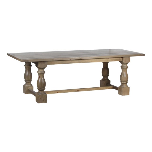 Farmhouse Trestle Dining Table For Sale