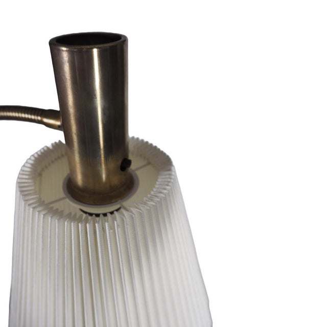 Vintage Swedish Leather and Brass Floor Lamp from Falkenbergs Belysning, 1960s For Sale - Image 17 of 18