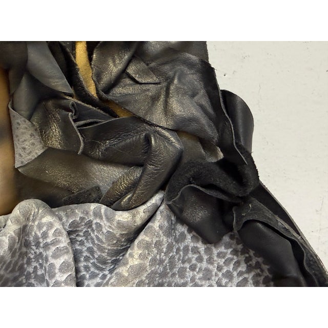 Animal Skin Dominique Caron Handmade Leather Art Mask For Sale - Image 7 of 12