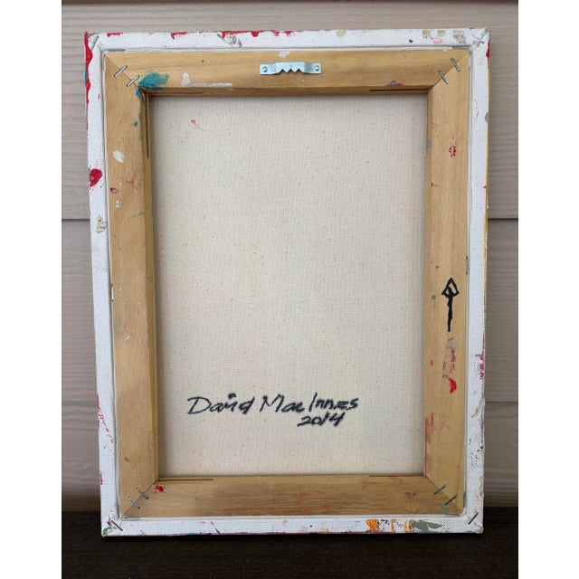 Textile David Mac Innes Abstract Painting on Canvas 2014 Signed Original For Sale - Image 7 of 11