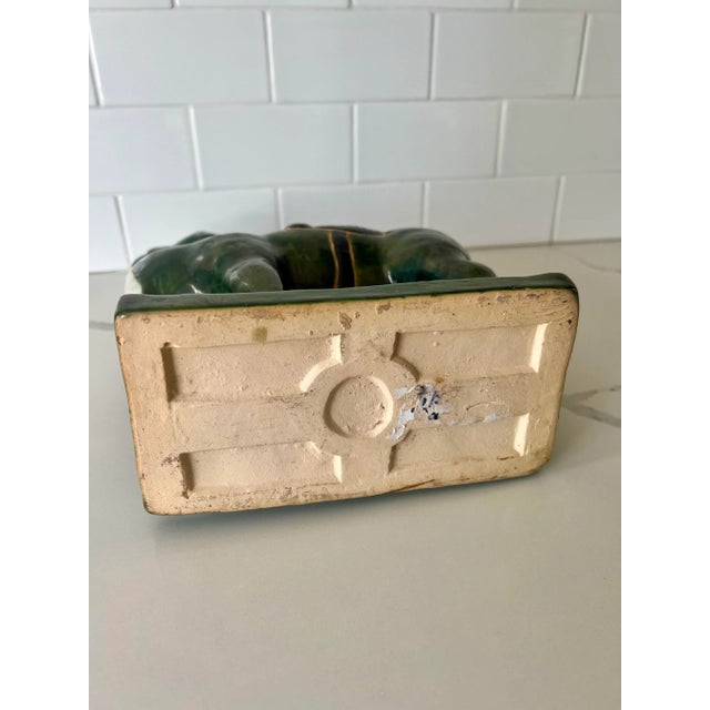 Mid 20th Century Ceramic Green Glazed Camel Statue For Sale In Greenville, SC - Image 6 of 7