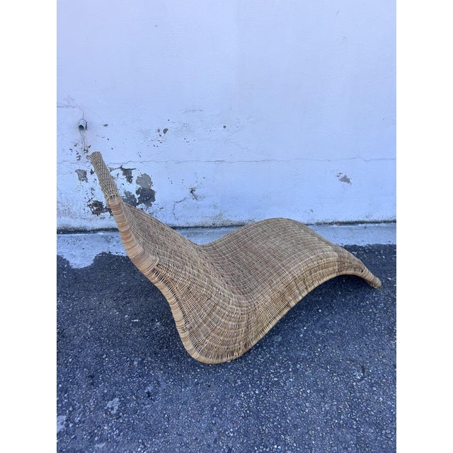 Wood Wicker Chaise Lounge by Carl Öjerstam for Ikea, 1990s For Sale - Image 7 of 16