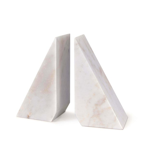 Not Yet Made - Made To Order Regina Andrew Othello Marble Bookends in White - A Pair For Sale - Image 5 of 5