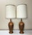 Vintage MCM Speckled Table Lamps With Burlap Shades - a Pair For Sale - Image 9 of 9