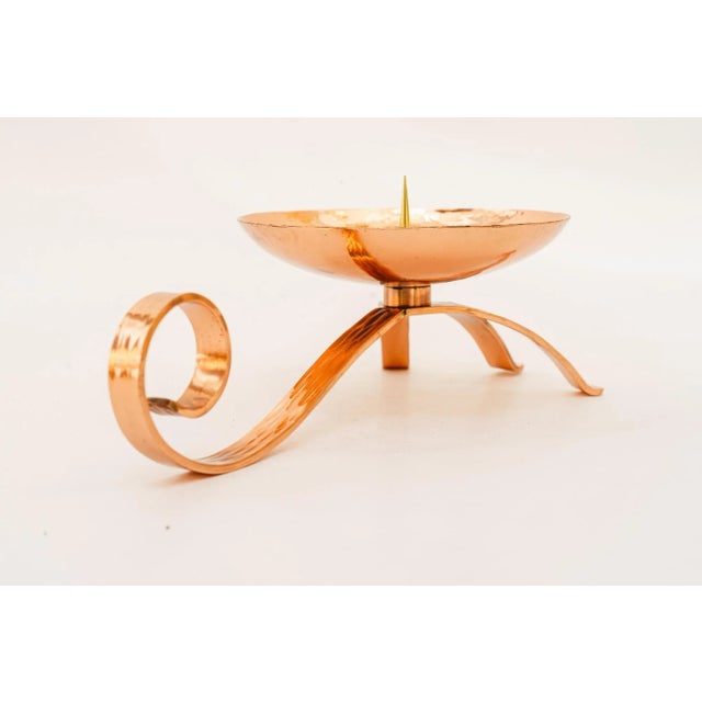 1950s Portable Copper Candlegolder for Wine Cellars, Vienna, 1950s For Sale - Image 5 of 7