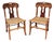 Early 20th Century Pair Federal Style Mahogany and Maple With Cane Seat Side Chairs For Sale