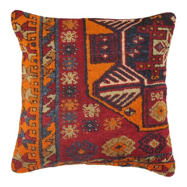 Pasargad DC Vintage Hand Knotted Rug Turkish Pillow For Sale
