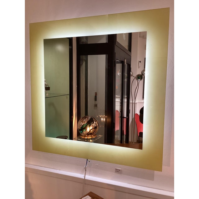 Yellow Colour Light Mirror by Nanda Vigo for Glas Italia, 1990s For Sale - Image 8 of 8