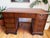Antique Twin Pedestal Desk in Mahogany with Leather Top, 1980s For Sale - Image 6 of 18