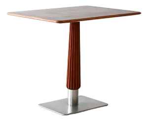 Mahogany Bar Table with Steel Base, 1930s