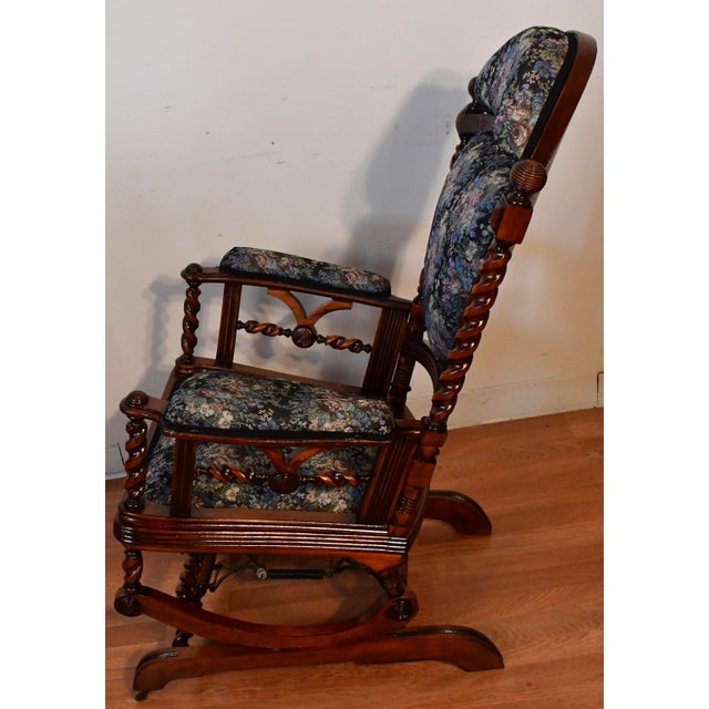 We are pleased to offer this gorgeous Antique George Hunzinger Mahogany rocker, from the 1870s. George Hunzinger invented...