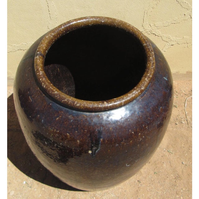 Large Antique South East Asian Wine Storage Martaban Jar For Sale - Image 4 of 12