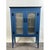 Modern Farmhouse Blue Solid Pin with Silver-Tone Mesh Doors Server or Cabinet This exquisite Hand-Crafted Artisan blue...