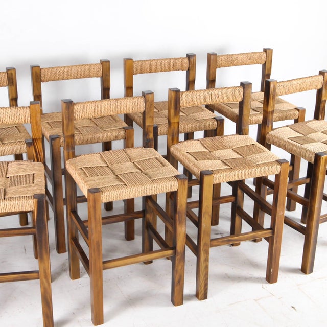 Vintage Rope Stools, 1980s, Set of 8 For Sale - Image 9 of 16